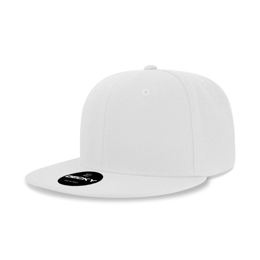 Decky 5121 Womens High Profile Snapback Hats 6 Panel Flat Bill Caps Constructed