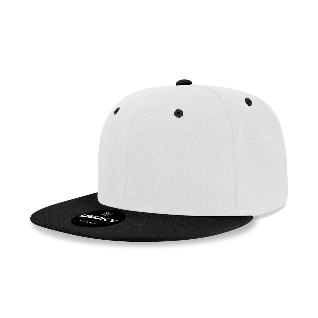 Decky 5121 Womens High Profile Snapback Hats 6 Panel Flat Bill Caps Constructed