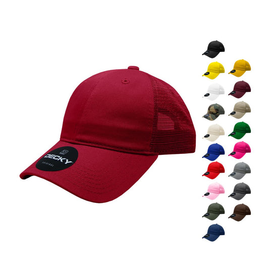 Decky 5122 Womens Relaxed Trucker Hats 6 Panel Curved Bill Baseball Caps - Arclight Wholesale