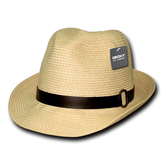 Decky 536 Natural Paper Braid Woven Fedora Hats Panama Caps Hatband Summer Wholesale - Star Hats & Embroidery