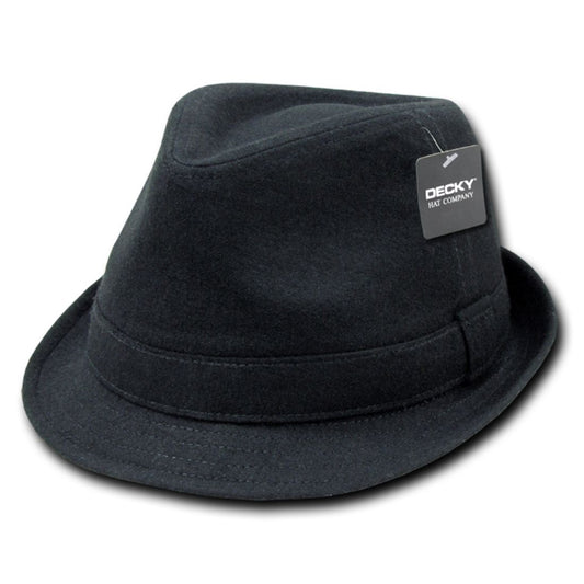 Decky 555 Melton Wool Fedora Hats Hipster Miami Caps Fedoras Men Women Wholesale - Star Hats & Embroidery