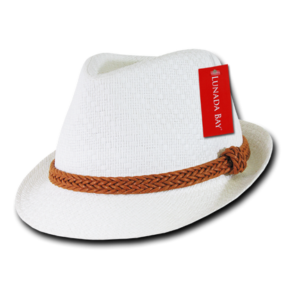 Decky 557 Lunada Bay Paper Straw Fedora Braided Hats Hatband Caps Men Women Wholesale