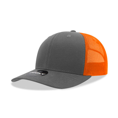 Decky 6021 Mid Profile Trucker Hats 6 Panel Caps Cotton Structured Wholesale - Group B