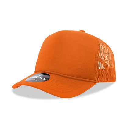 Decky 6025 Mid Profile Foam Trucker Hats 5 Panel Caps Structured Wholesale