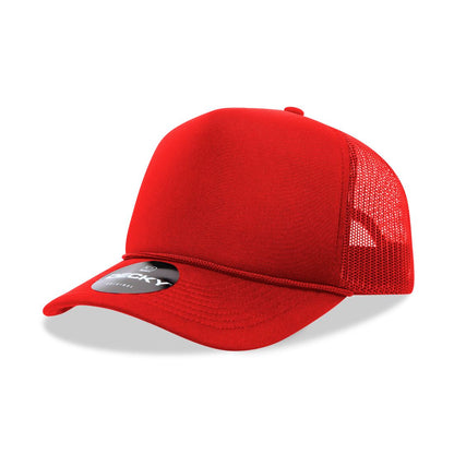 Decky 6025 Mid Profile Foam Trucker Hats 5 Panel Caps Structured Wholesale