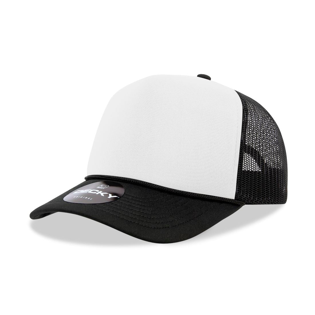 Decky 6025 Mid Profile Foam Trucker Hats 5 Panel Caps Structured Wholesale