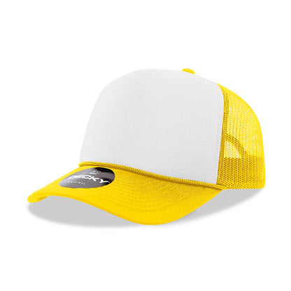 Decky 6025 Mid Profile Foam Trucker Hats 5 Panel Caps Structured Wholesale