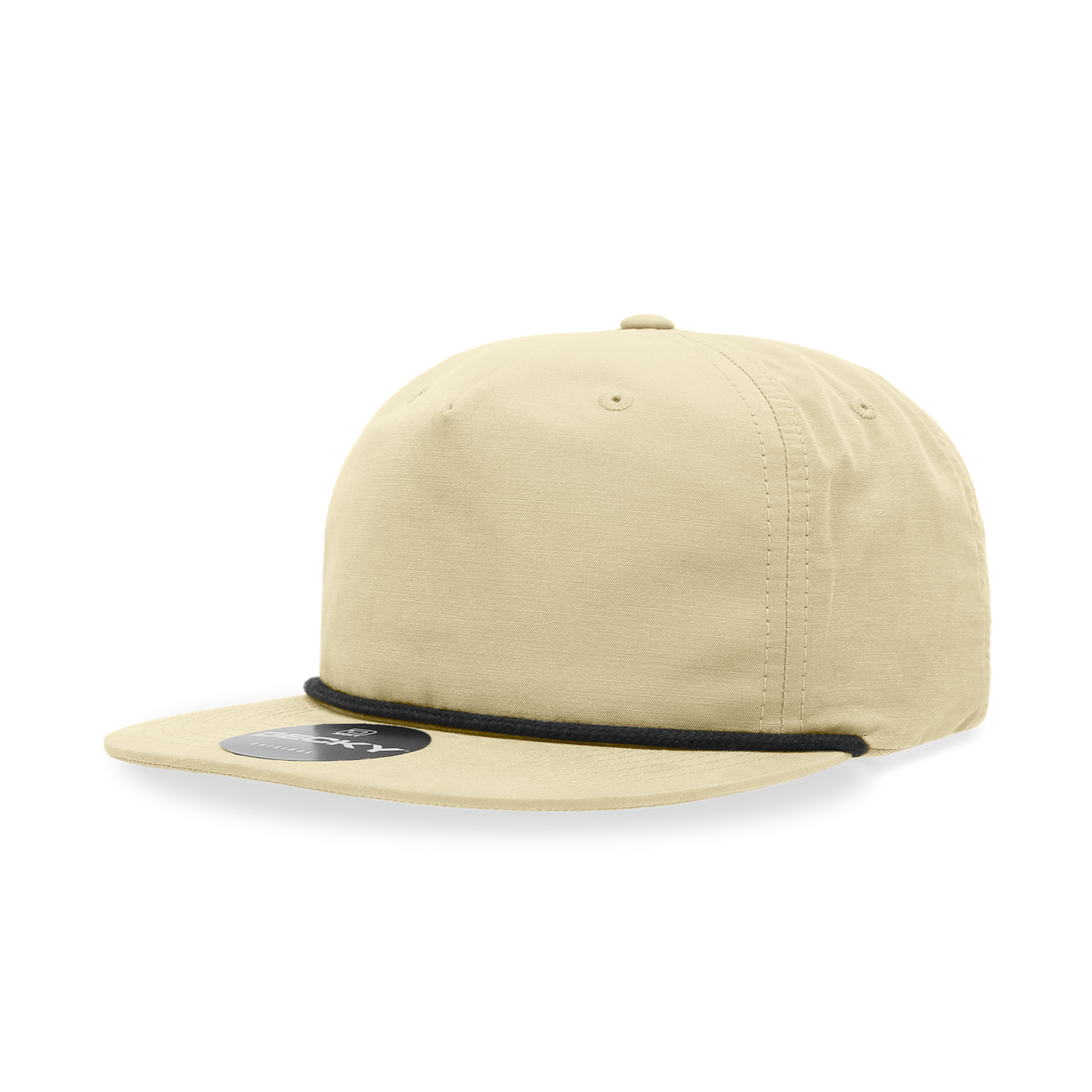 Decky 6032 - Classic Grandpa Rope Cap, 5 Panel Flat Bill Hat, Snapback
