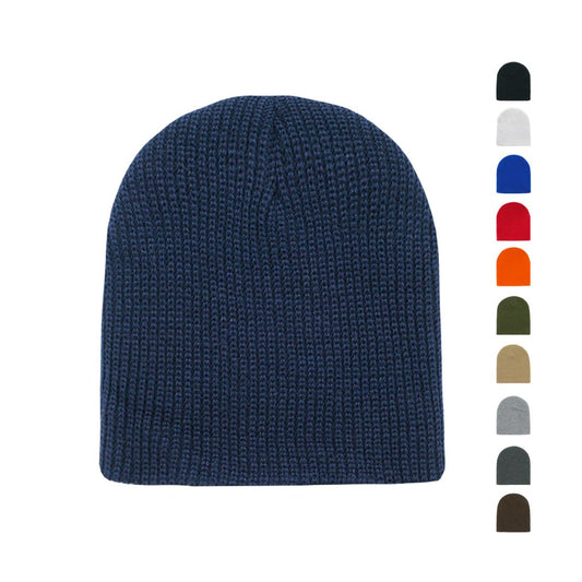 Decky 608 GI Watch Cuffless Knit Beanie Hats Soft Ski Caps Winter Warm - Star Hats & Embroidery