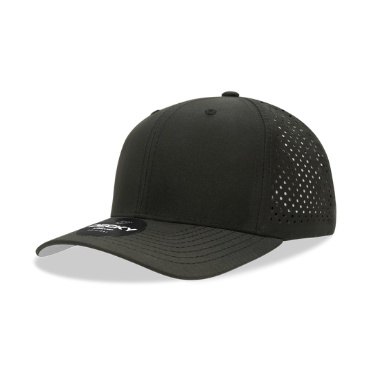 Decky 6227 6 Panel Mid Profile Structured Perforated Performance Cap - Star Hats & Embroidery