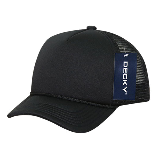 Decky 7010 Kids Youth Foam Mesh Trucker Hats 5 Panel Curved Bill Caps Blank - Arclight Wholesale