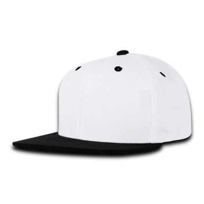 Decky 7011 Kids Youth Snapback Hats 6 Panel High Profile Flat Bill Caps Structured