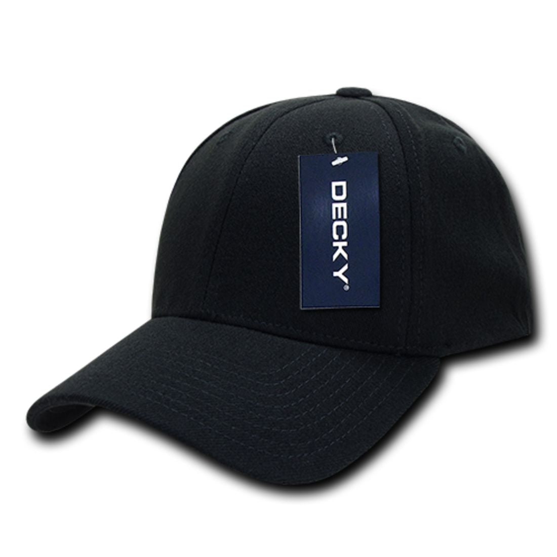 Decky 870 High Profile FitAll Flex Hats 6 Panel Curved Bill Baseball Caps