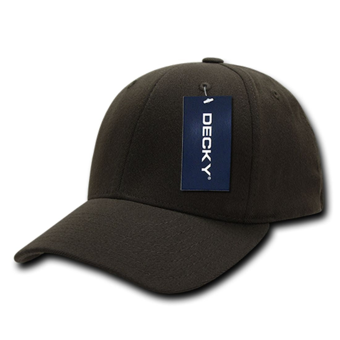 Decky 870 High Profile FitAll Flex Hats 6 Panel Curved Bill Baseball Caps