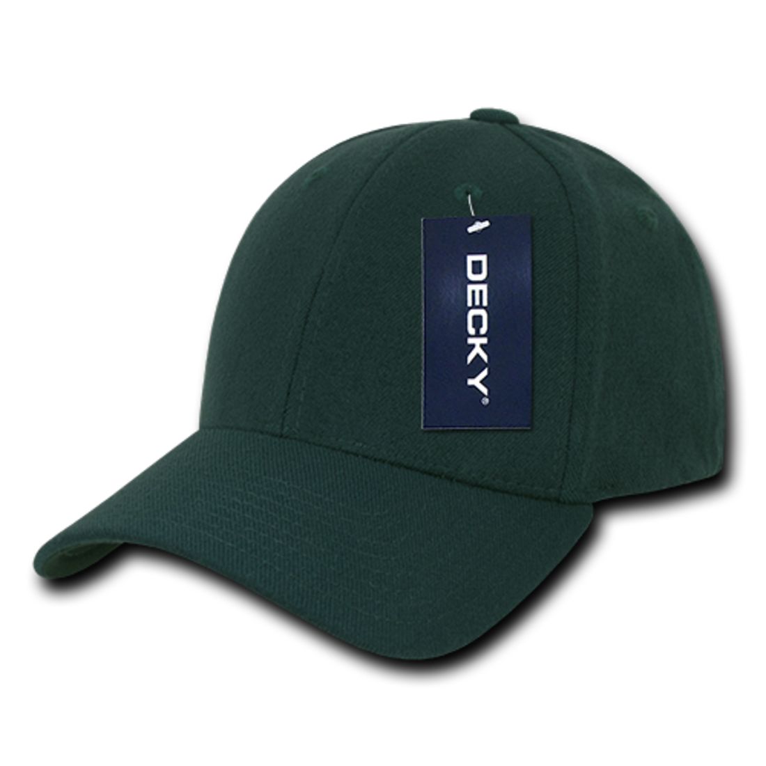 Decky 870 High Profile FitAll Flex Hats 6 Panel Curved Bill Baseball Caps