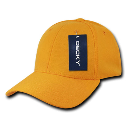 Decky 870 High Profile FitAll Flex Hats 6 Panel Curved Bill Baseball Caps