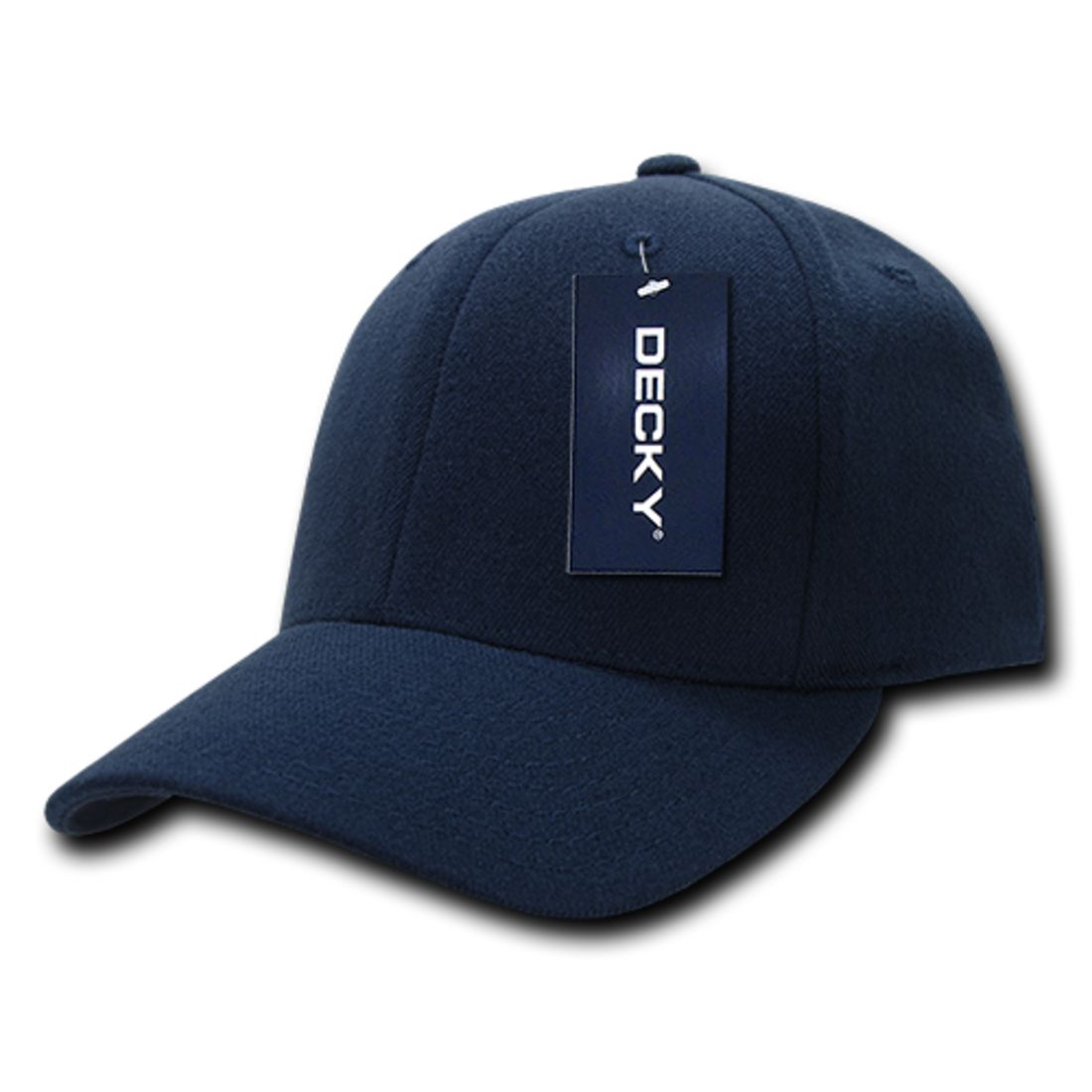 Decky 870 High Profile FitAll Flex Hats 6 Panel Curved Bill Baseball Caps