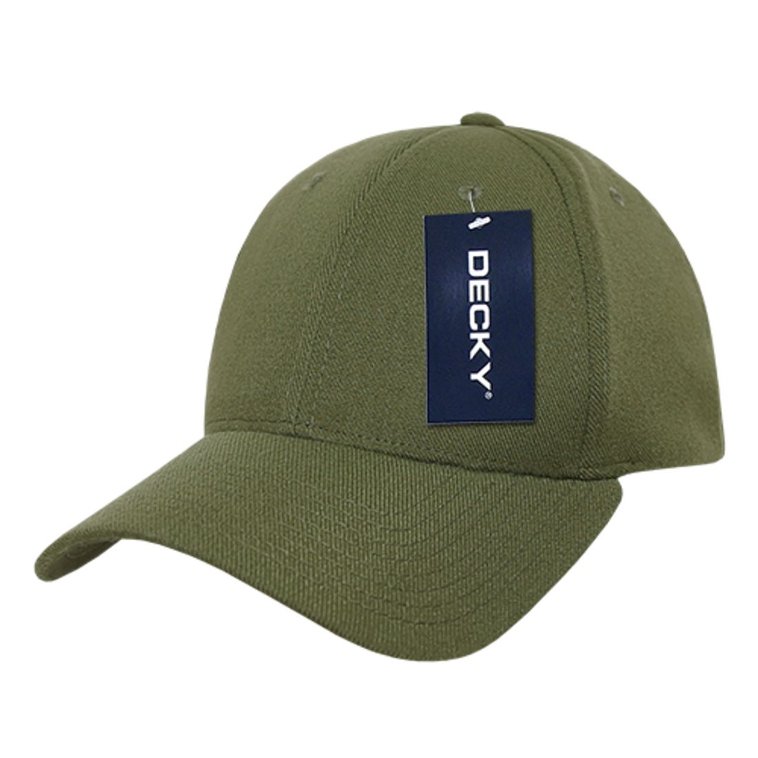 Decky 870 High Profile FitAll Flex Hats 6 Panel Curved Bill Baseball Caps