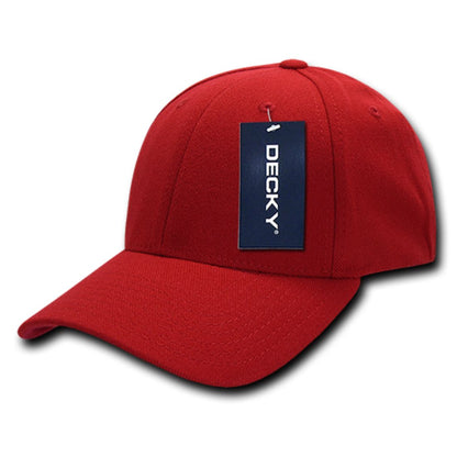 Decky 870 High Profile FitAll Flex Hats 6 Panel Curved Bill Baseball Caps