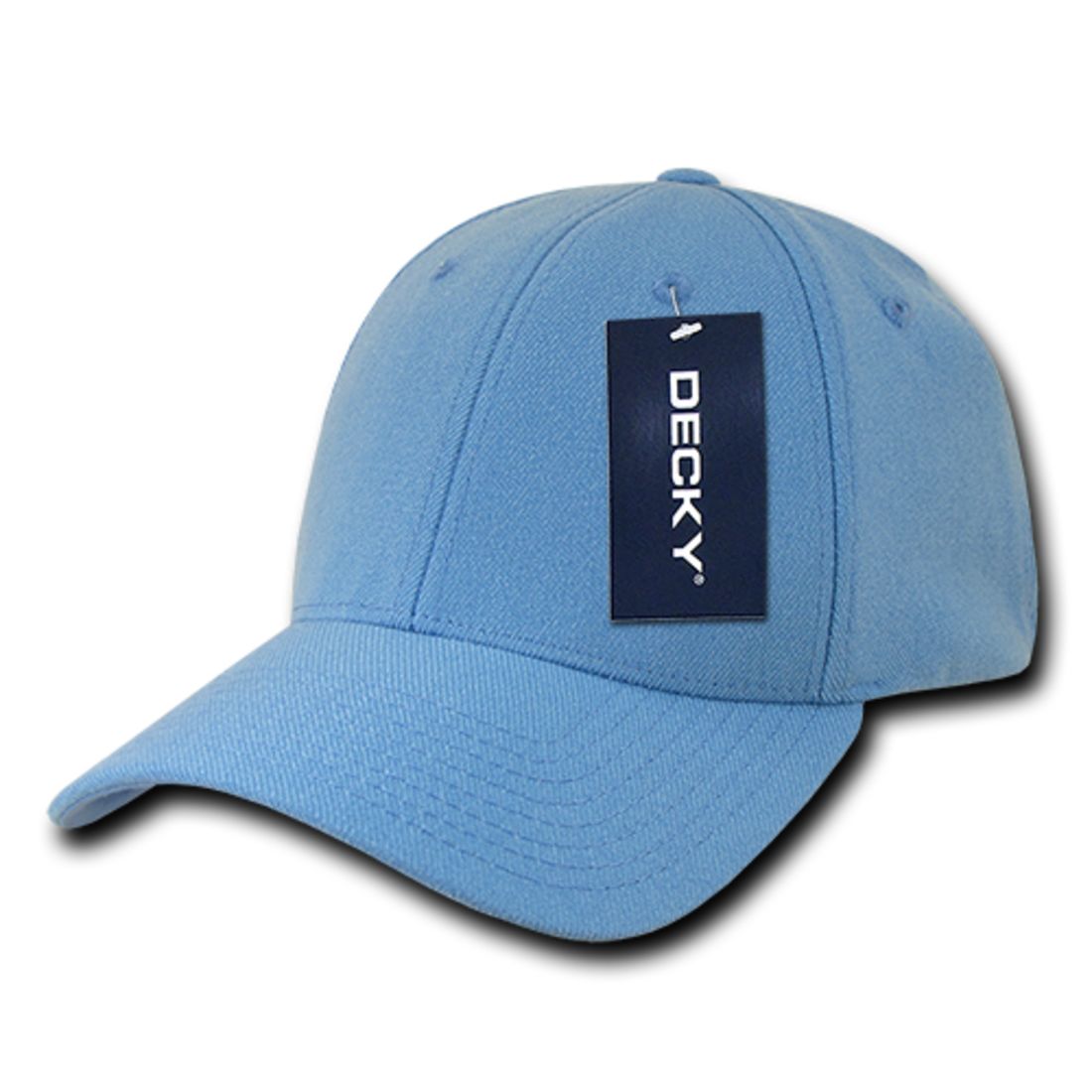 Decky 870 High Profile FitAll Flex Hats 6 Panel Curved Bill Baseball Caps