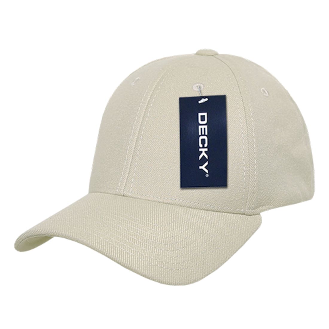 Decky 870 High Profile FitAll Flex Hats 6 Panel Curved Bill Baseball Caps