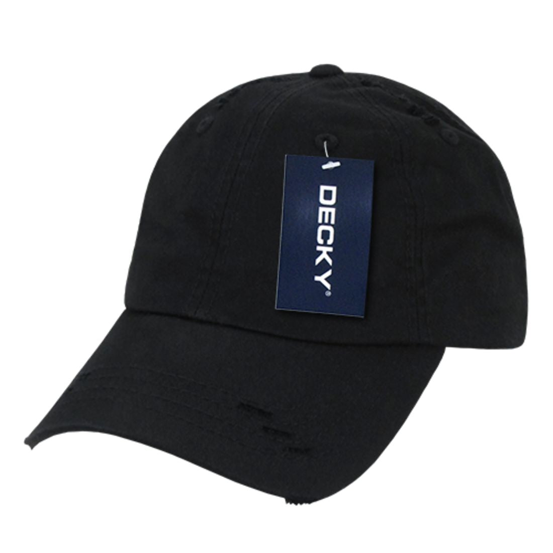 Decky 959 Vintage Frayed Washed Polo Hats Low Profile Distressed 6 Panel Dad Caps