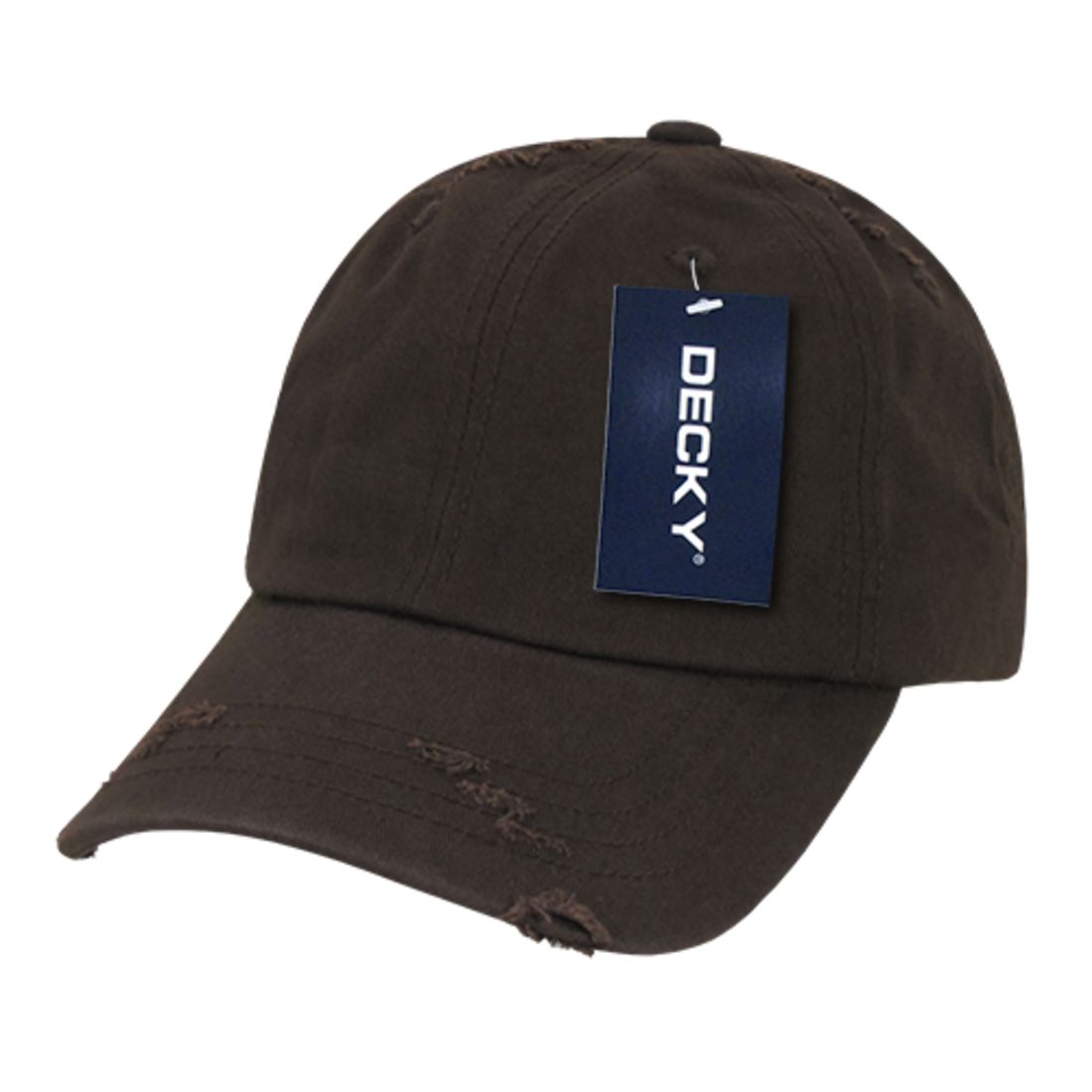 Decky 959 Vintage Frayed Washed Polo Hats Low Profile Distressed 6 Panel Dad Caps