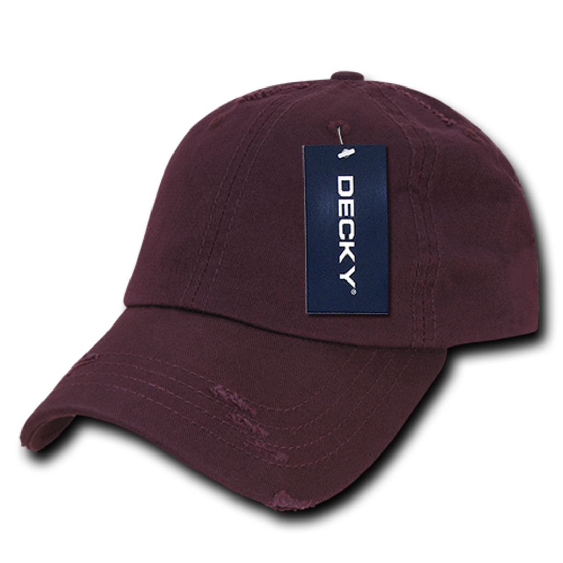 Decky 959 Vintage Frayed Washed Polo Hats Low Profile Distressed 6 Panel Dad Caps