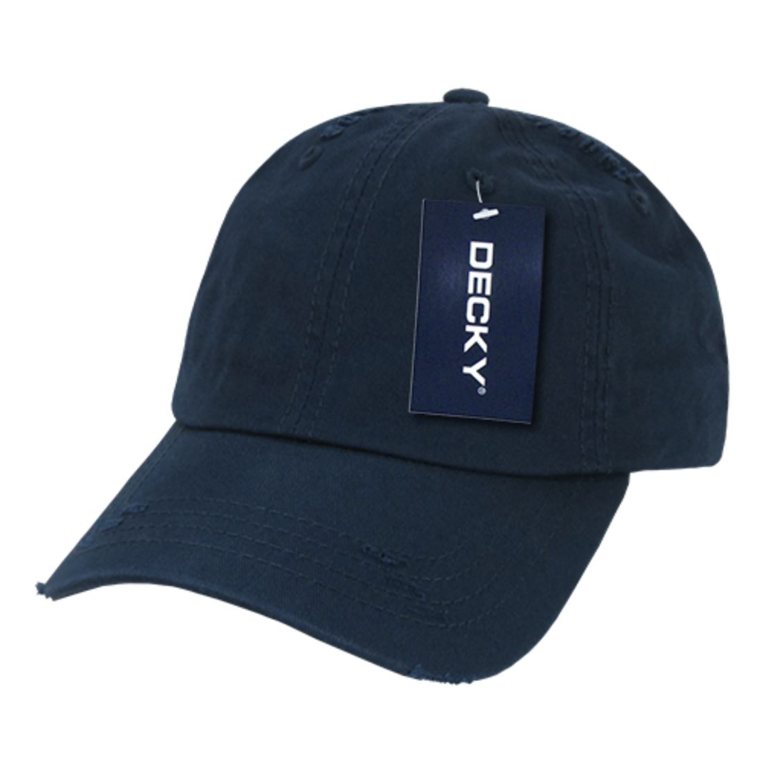 Decky 959 Vintage Frayed Washed Polo Hats Low Profile Distressed 6 Panel Dad Caps