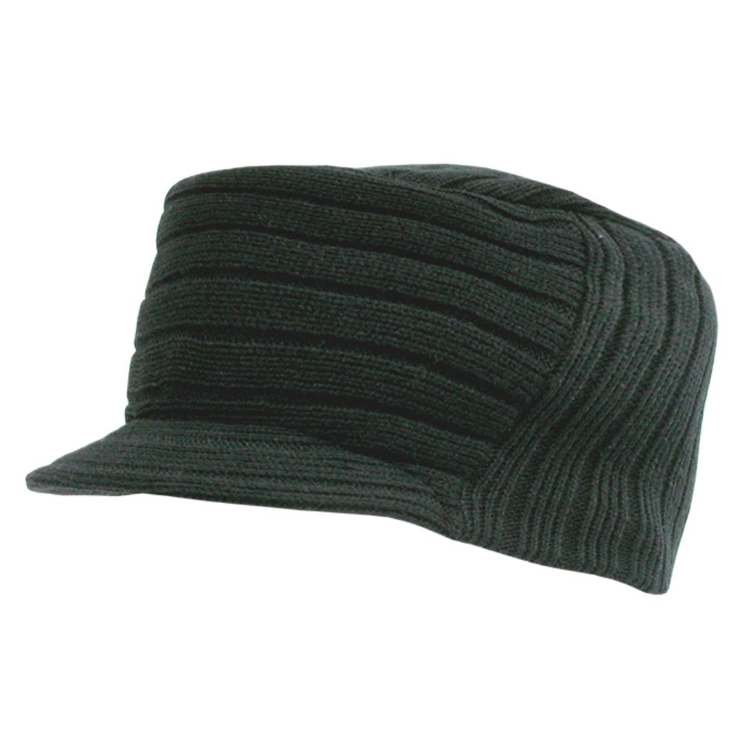 Decky 963 GI Cadet Flat Top Hybricap Knit Beanies Hats Ribbed Ski Caps Military