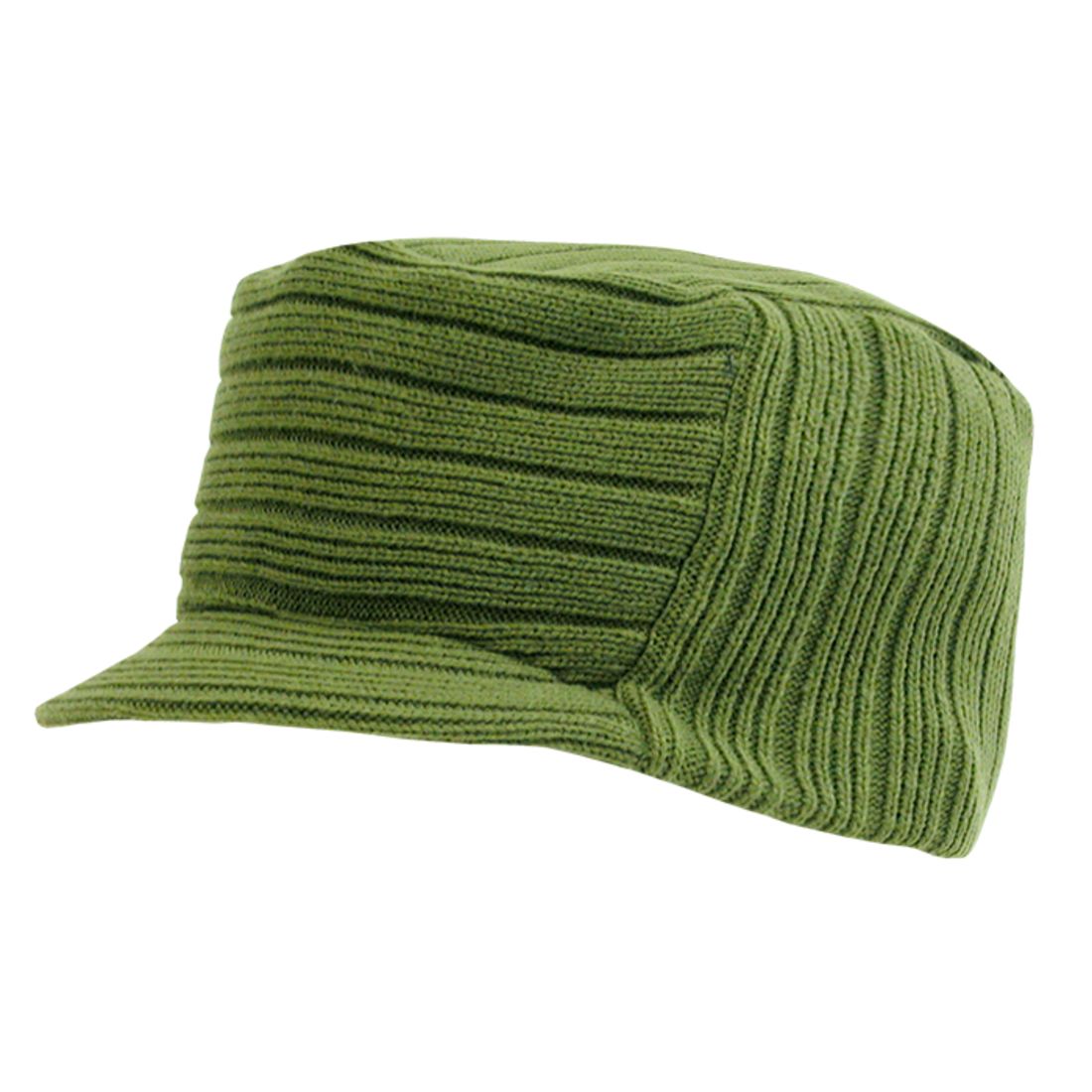 Decky 963 GI Cadet Flat Top Hybricap Knit Beanies Hats Ribbed Ski Caps Military