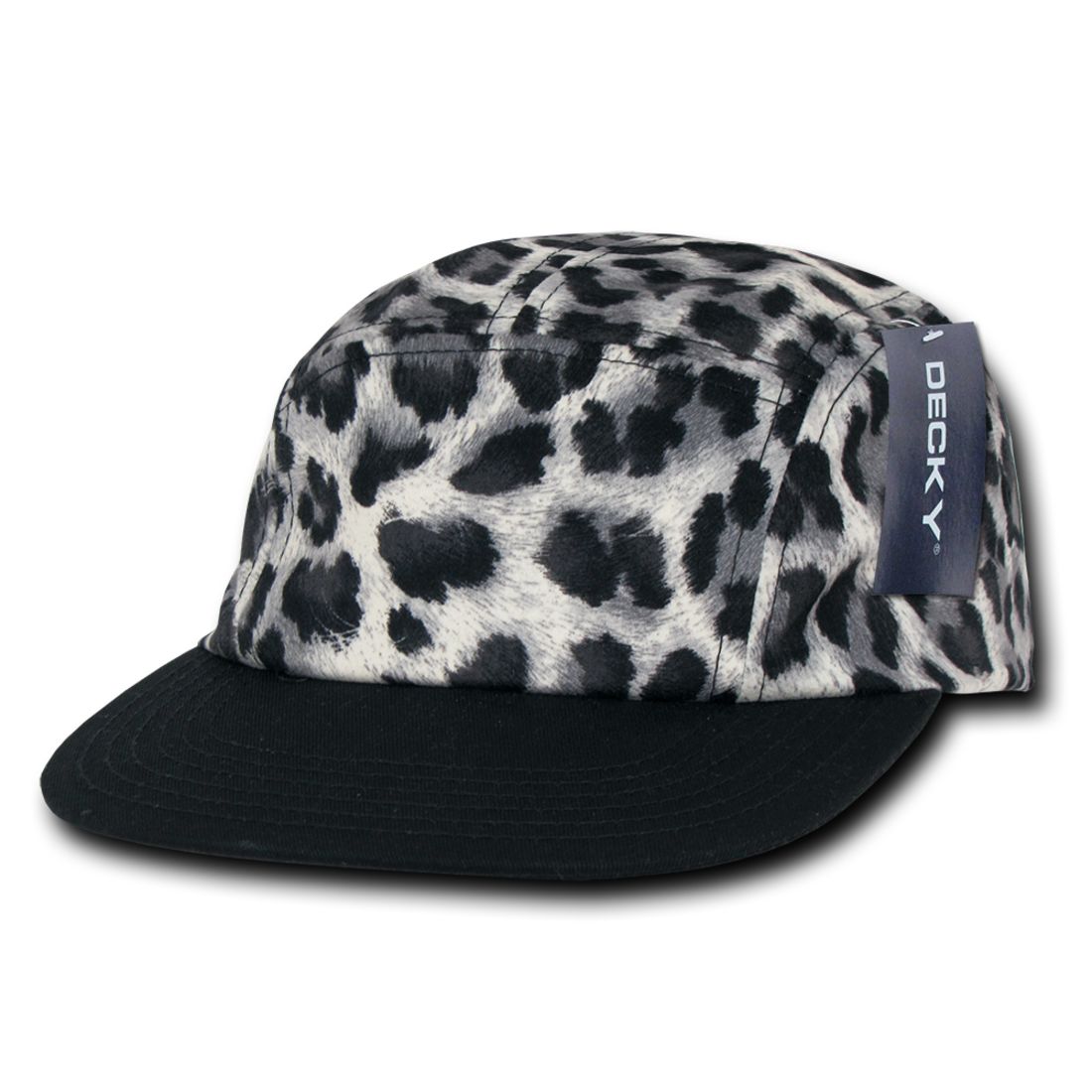 Decky 986 5 Panel Animal Print Racer Racing Hats Jockey Camper Biker Caps