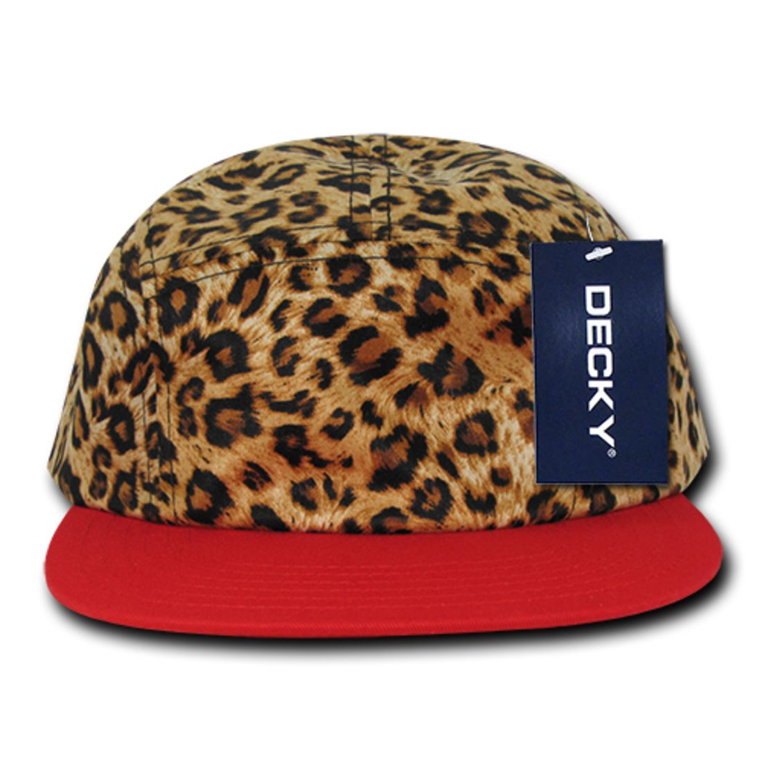 Decky 986 5 Panel Animal Print Racer Racing Hats Jockey Camper Biker Caps