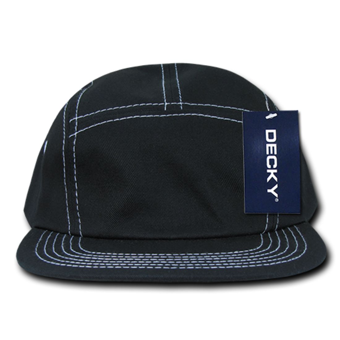 Decky 997 5 Panel Contra Stitch Racer Racing Hats Jockey Camper Biker Caps