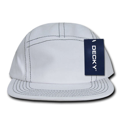 Decky 997 5 Panel Contra Stitch Racer Racing Hats Jockey Camper Biker Caps