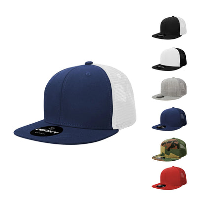 Decky 1052 Trucker Hats Snapback Baseball Caps 6 Panel Flat Bill Blank