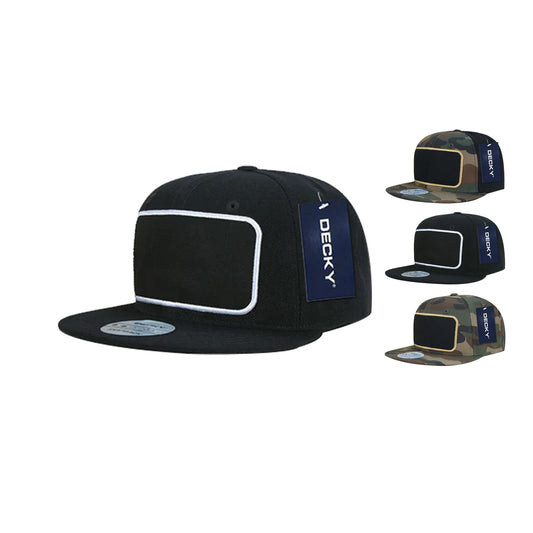 Decky 1096 High Profile Patch Snapback Hats 6 Panel Flat Bill Baseball Caps - Arclight Wholesale