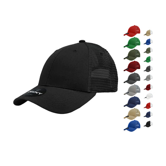 Decky 214 Low Profile Mesh Trucker Golf Hats 6 Panel Curved Bill Baseball Caps - Arclight Wholesale
