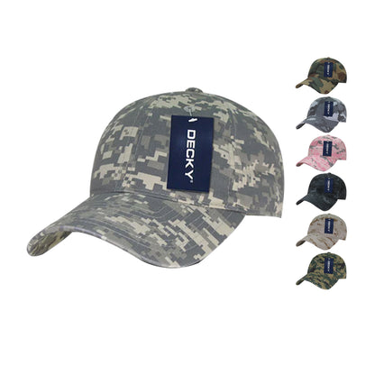 Decky 216 Relaxed Camouflage Dad Hats Low Profile 6 Panel Curved Bill Caps