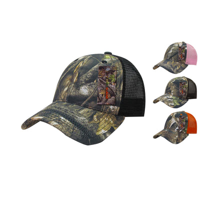 Decky 226 Camouflage Hybricam Trucker Hats High Profile Curved Bill Baseball Caps