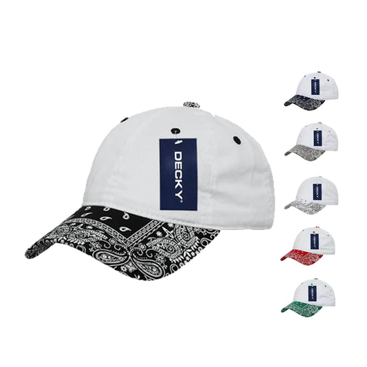 Decky 256 Paisley Bandana Snapback Hats Low Profile 6 Panel Polo Baseball Caps - Arclight Wholesale