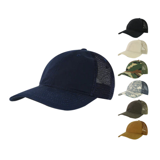 Decky 3016 Relaxed Ripstop Trucker Hats Low Crown Baseball Snapback Caps - Arclight Wholesale