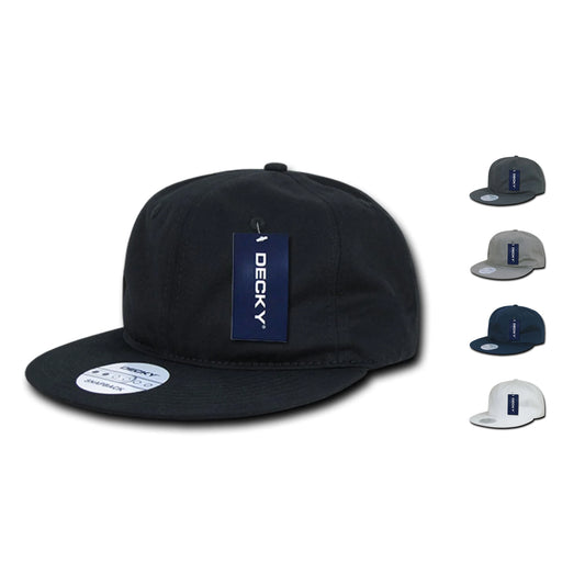 Decky 370 Relaxed Cotton High Profile Snapback Hats 6 Panel Flat Bills Dad Caps - Arclight Wholesale