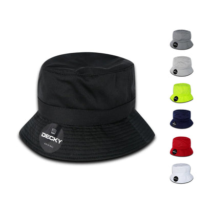 Decky 5110 Mesh Bucket Hats Fisherman Buckets Caps Fishing Cotton Blank