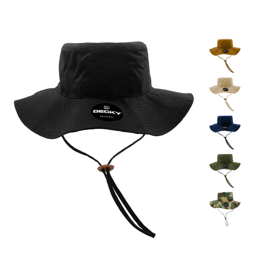 Decky 5303 Sun Boonie Bucket Hats Ripstop Wide Brim Buckets Aussie Sun Caps - Arclight Wholesale