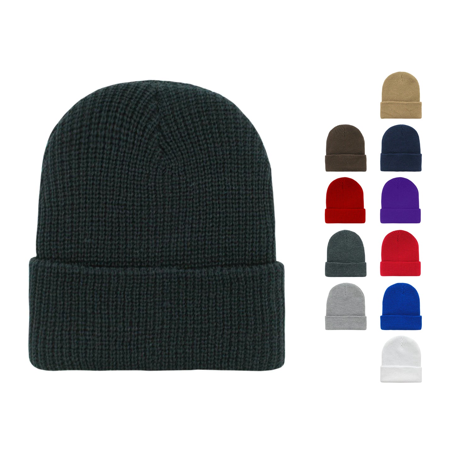 Decky 600 GI Watch Cap Knit Cuffed Beanies Caps Ski Military Winter Warm