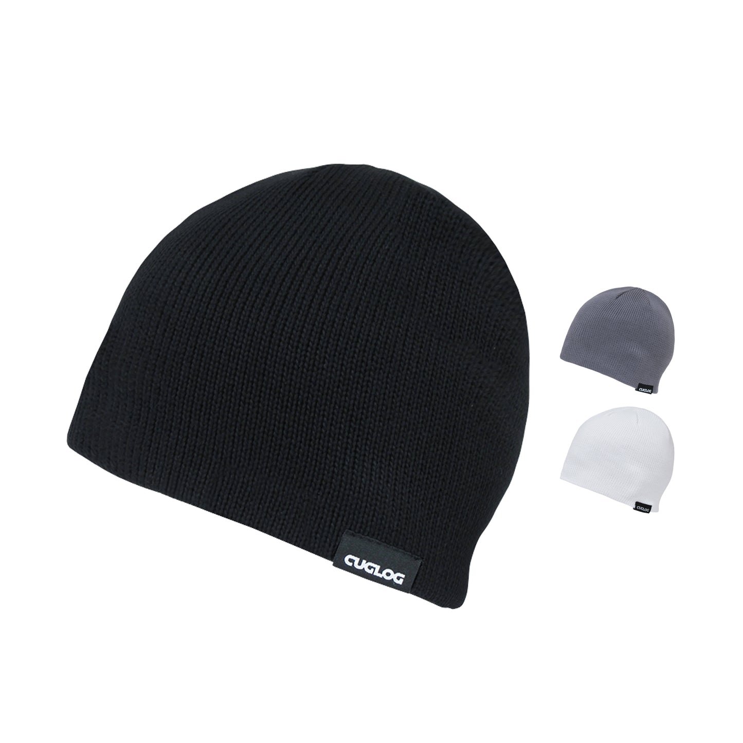 Cuglog K009 Lhotse Sweater Ribbed Knit Beanies Hats Winter Ski Skull Caps