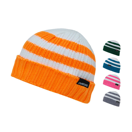 Cuglog K014 Shasta Sailor Striped Cuffed Knit Beanies Hats Winter Ski Skull Caps - Star Hats & Embroidery