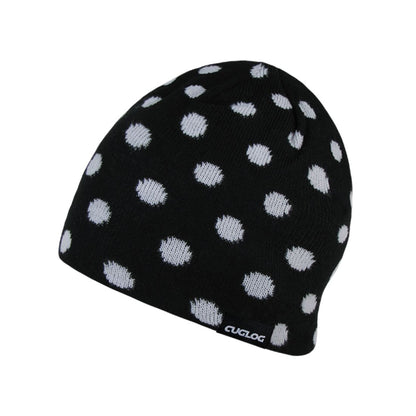 Cuglog K035 Thor Polka Dot Knit Beanies Hats Lined Winter Ski Caps Men Women