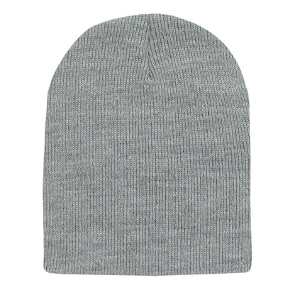 Decky KCS Short Uncuffed Knit Beanies Hats Winter Warm Ski Skull Caps Snug Blank